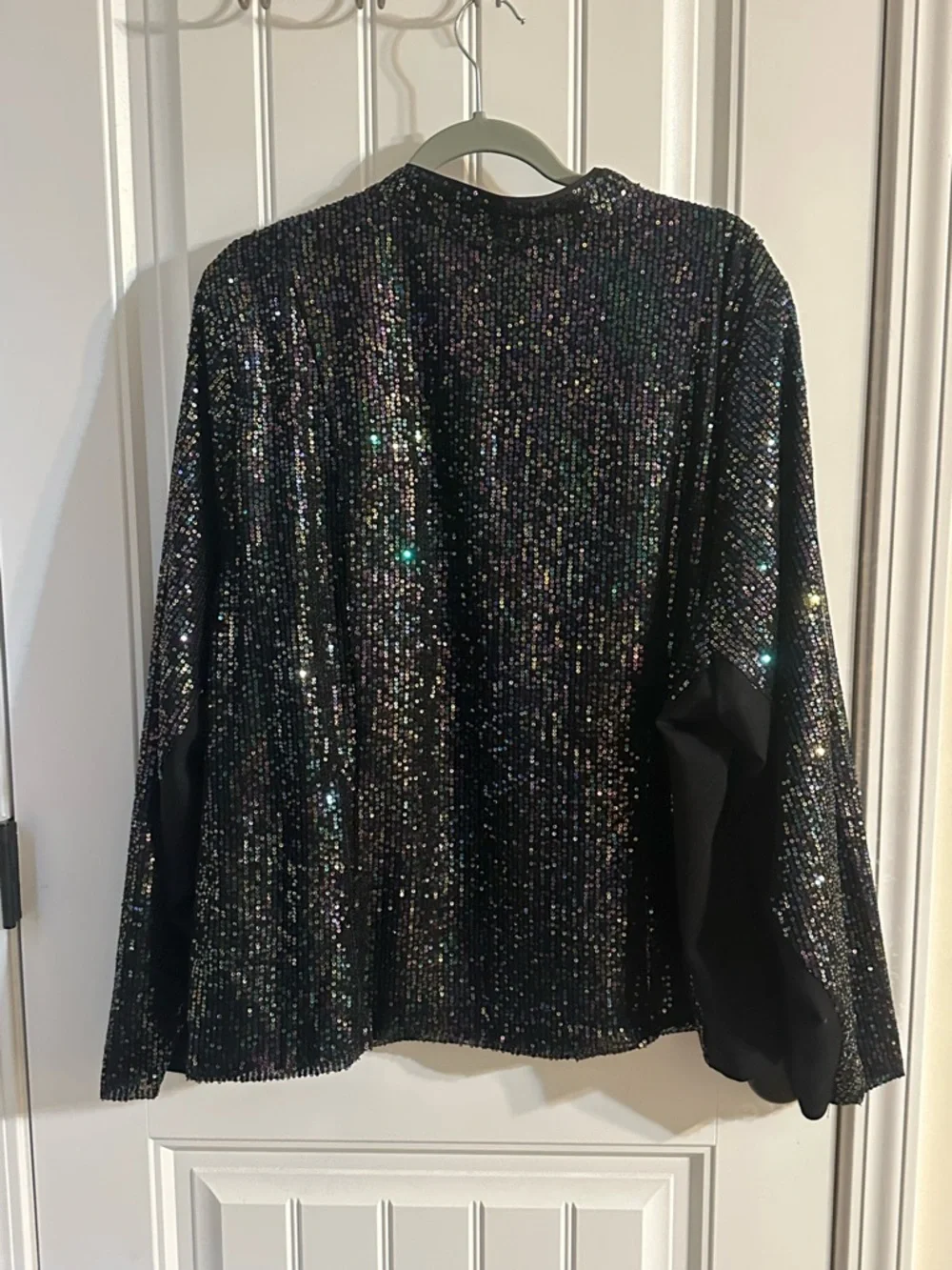 NWT Torrid Black Iridescent Sequin Zip Cardigan - Picture 3 of 7